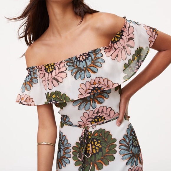 Loft • Floral Magnolia Print Long Maxi Dress - Picture 2 of 8